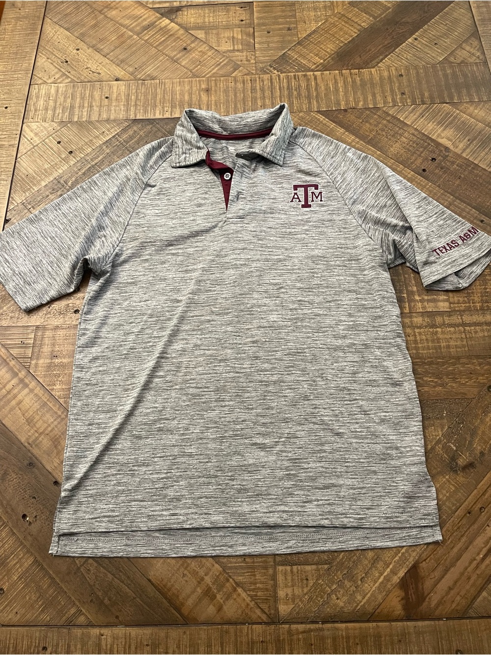 Colosseum Men's Texas A&M Aggies Heather Gray Polo Shirt